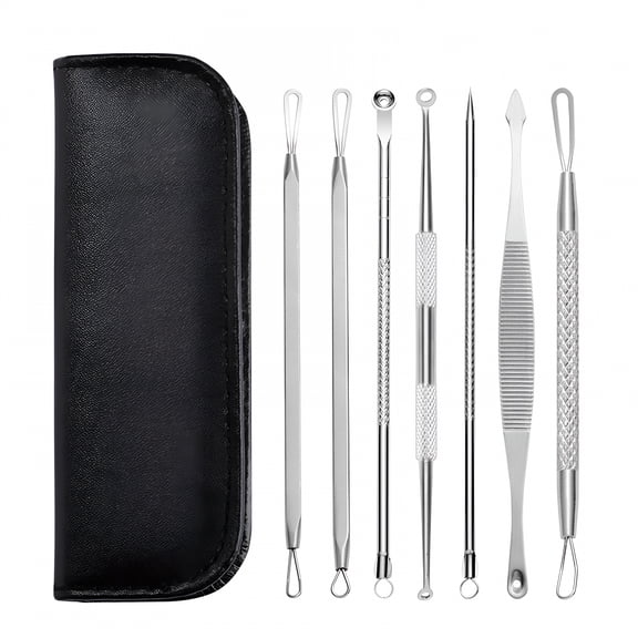 EXLEAF 2026 New Pimple Popper Tool Kit 7 in 1 for Blackhead Pimple Popper Acne Removal