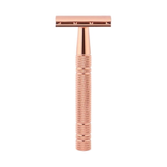 EXLEAF 2026 New Razors for Men,Dual-Sided Razor Supply Razors for Men,Comfortable Grip Easy Cleaning Single Blade Razor for Shaving,Grooming,Travel,Gold
