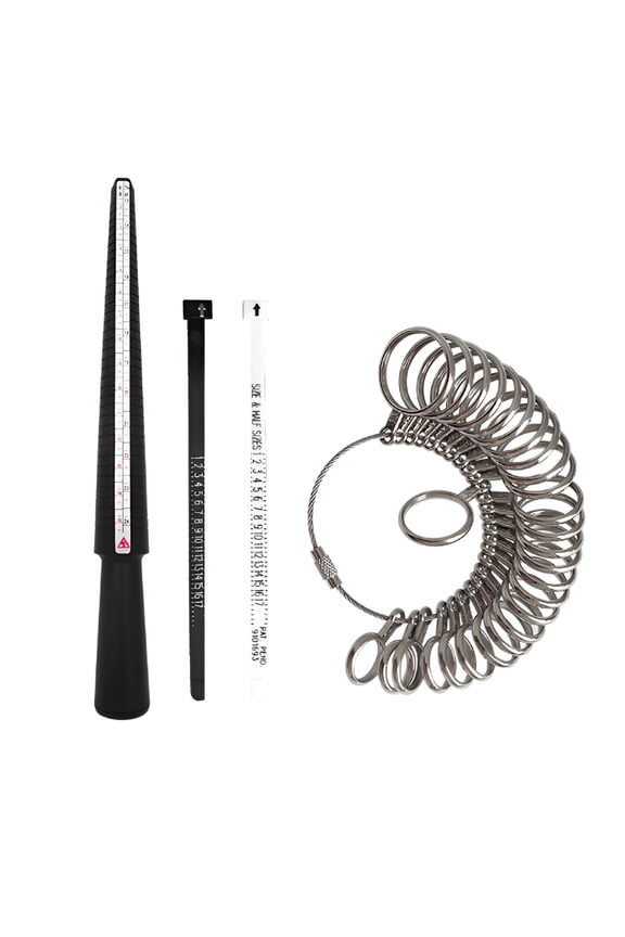 2026 New Ring Sizer Measuring Tool Set Finger Size Gauge Jewelry Sizing Tools Rings Size Measurement with Half Size for Jewelry Making,Ring Sizing,Home Use,Jewelry Shop,Repair,Measurement