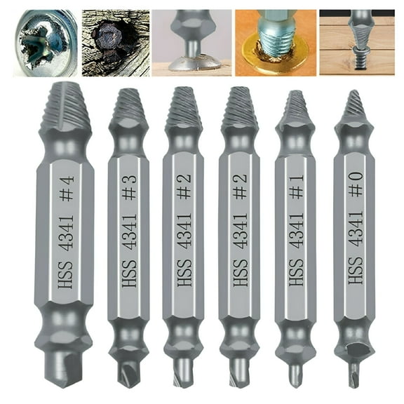EXLEAF 2026 New Screw Extractor Easy Out Drill Bits Bolt Set,6 Pieces for Removing Damaged Screws, Bolt Extraction, Home Repair, Automotive Repair, Diy Projects