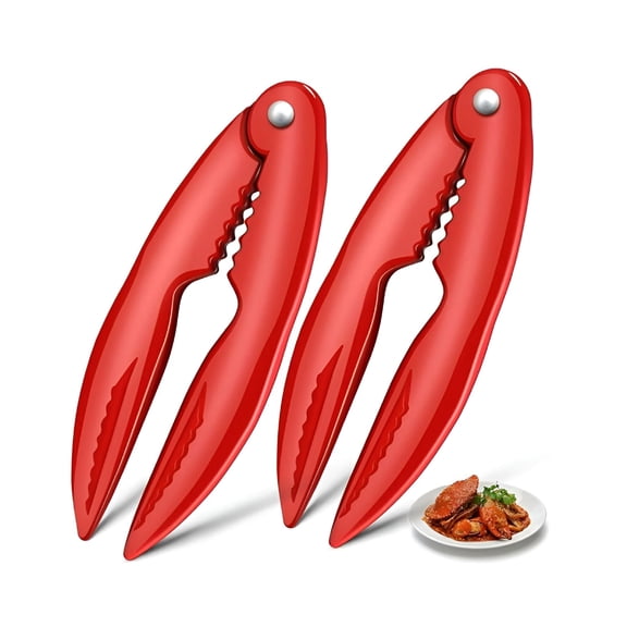 EXLEAF 2026 New Seafood Nut Cracker,Ergonomic Handle Metal Lobster Claw Shellfish Crab Opener Kitchen Tool Utensil for Effortless Meat Removal,Unique Lobster Claw Style Handle Red Finish Zinc