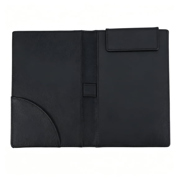 EXLEAF 2026 New Server Book Guest Check Holder Pu Leather Restaurant Presenters for Restaurant,Bar,Cafe,Dining,Waitstaff,Hotel (Black)