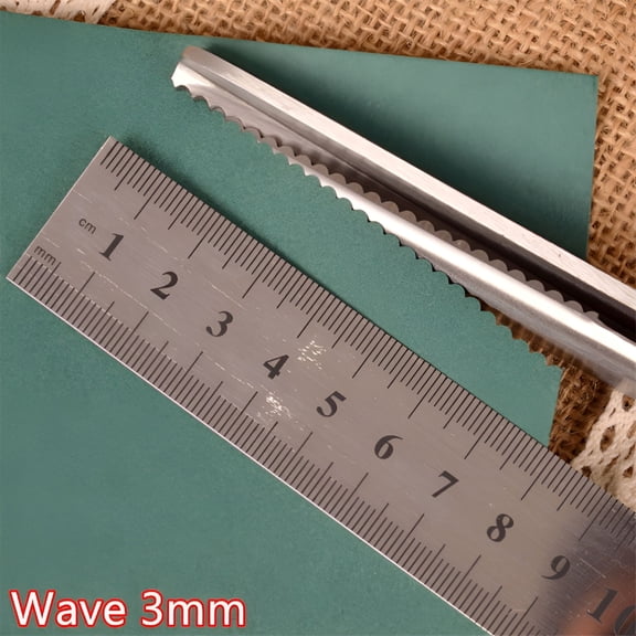 EXLEAF 2026 New Sewing Dressmaking Tailor Scissors,Pinking Scissors,Leather Handicraft Upholstery Tool,Sewing Accessories Fabric Scissors (Wave 3Mm)