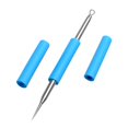 thumbnail image 1 of EXLEAF 2026 New Silicone Cover Blackhead Comedone Zit Pimple Spot Facial Remover Needle Pin Tool Extractor (Blue), Acne Removal, Blemish Extraction, Facial Care, Skincare Routine, Home Use, 1 of 7