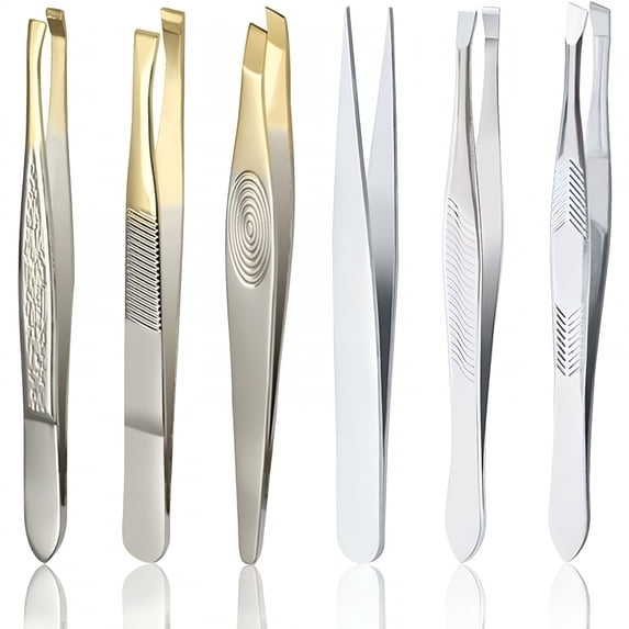 EXLEAF 2026 New Slant Tweezer with Surgical Grade Material, Ergonomically Designed for Facial Hair Removal, Wide Grip Stainless Steel Eyebrow Shaping Tool