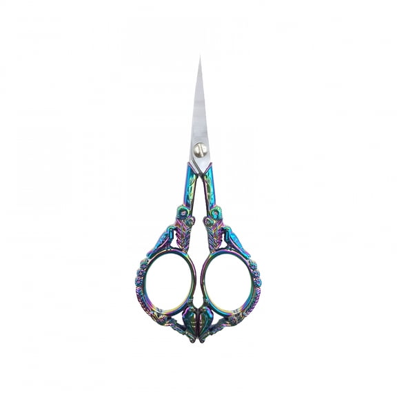 EXLEAF 2026 New Small Vintage Embroidery Scissors Sharp Craft Shears Rainbow Stainless Steel Detail Scissors Diy Sewing Artwork Needlework Tools Thread Snips Handicraft Supplies