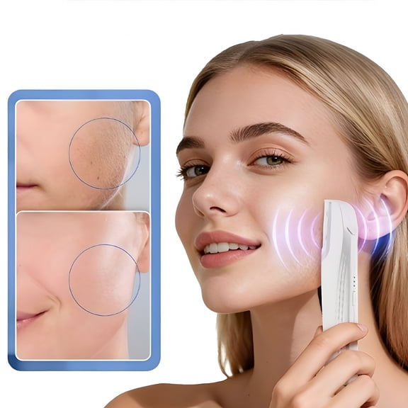 EXLEAF 2026 New Sonic Dermaplaning Razor with Led Light, Women'S Facial Hair Remover, Facial Fuzz Remover, 6 Replacement Heads&3 Speeds