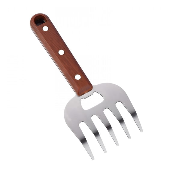 EXLEAF 2026 New Stainless Steel Bear Claw Meat Shredder 5-Prong Bbq Fork with Wooden Handle 7.44"Long Meat Tearer for Pulled Pork,Chicken&Beef Kitchen&Outdoor Cooking Tool Hanging Hole for Storage