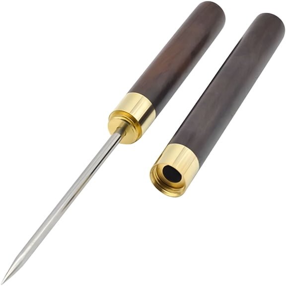 EXLEAF 2026 New Stainless Steel Ice Pick with Wooden Handle and Sheath,9Inch Long Ice Picks,Pick Tool for Breaking Ice,Ice Carving Tools for Kitchen,Bars,Bartender,Camping