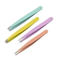 thumbnail image 1 of EXLEAF 2026 New Stainless Steel Tweezers Set,4 Pieces Professional Eyebrow Plucking Tweezers for Men,Precision Tweezers Set for Ingrown Hair Remove and Splinter,Blackhead and Tick Remover,Multicolor, 1 of 4