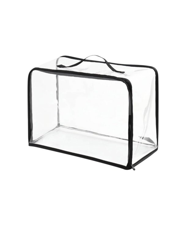 2026 New Transparent Large Capacity Large Clear Travel Packing Cube Clear Vinyl Zippered Storage Bags See Through Moving Bag Pvc Multipurpose Pouch with Handle for Suitcase Dress Storage