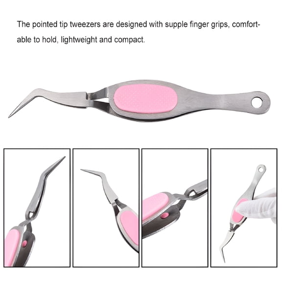 EXLEAF 2026 New Tweezers Crafts Lock Stainless Reverse Clamp Curved Art Hair Tool for Decoration, Electronics Repair, Laboratory Use, Precision Handling, Crafting, Intricate Tasks