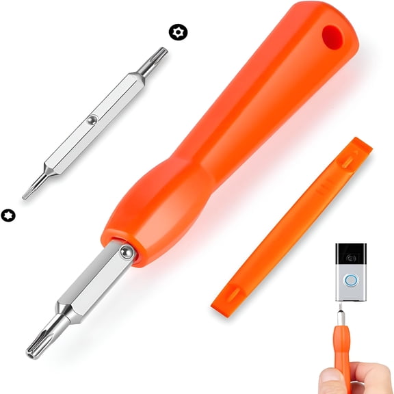 EXLEAF 2026 New Video Doorbell Screwdriver,Double-Ended T6 T15 Screw Driver Tool for Camera Video Doorbell Replacement,Battery Change,Wifi Password Reset
