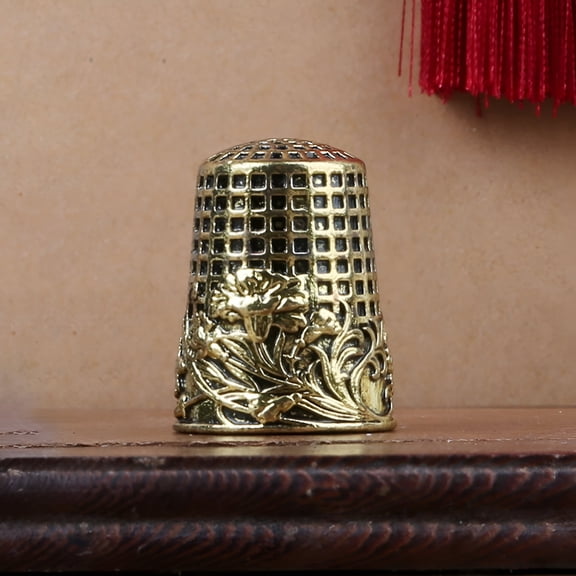 EXLEAF 2026 New Vintage Brass Thimble for Embroidery and Diy Sewing Projects,For Quilting,Hand Sewing,Crafting,Knitting,Crochet,Repairing Clothes