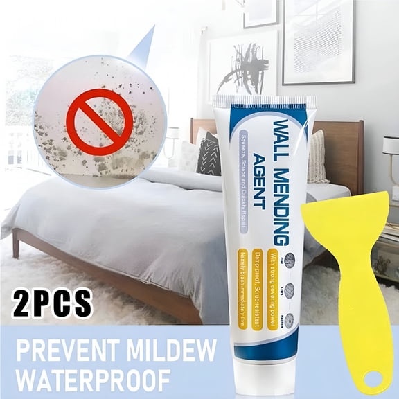 EXLEAF 2026 New Wall Repair Cream 2-Pack,Drywall Repair Kit,Mending Agent,100 G White Spackle Paste for Drywall,Crack&Nail Hole,Quick-Dry&Paint