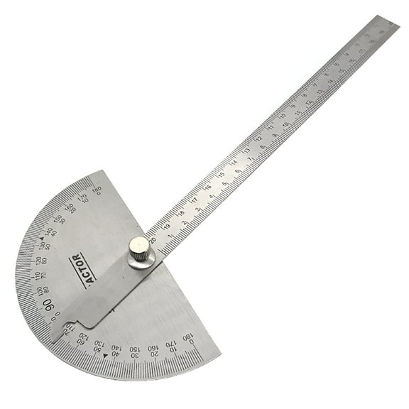 EXLEAF 20cm Woodworking Protractor and Angle Finder with Ruler for Drawing Radial Lines