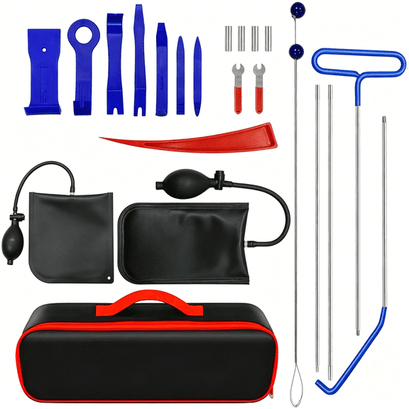 EXLEAF 22-Piece Automotive Repair Kit for Routine Vehicle Maintenance Car Door Unlocking Kit