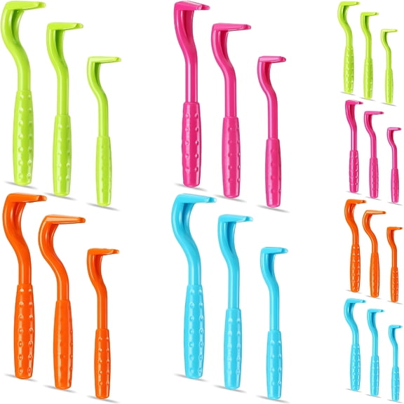 EXLEAF 24 Pcs Tick Remover Plastic Tick Remover Tools Tick Puller Removal Tick Grabber for Dogs Cats Humans,3 Sizes(Blue,Green,Orange,Rose Red)