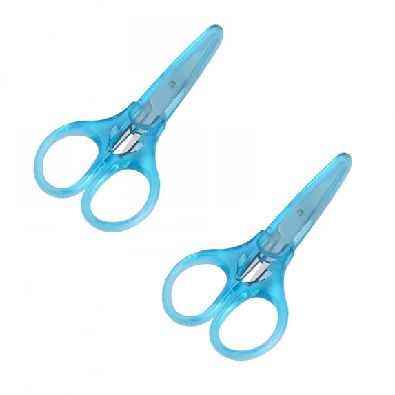 EXLEAF 2Pc Small Scissors All Purpose,Stainless Steel Sharp Mini Detail Craft Scissors with Protective Cover for Embroidery,Paper Cutting,Sewing,Knitting,Crafting,3.5"