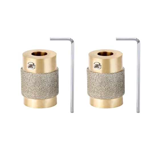 EXLEAF 2Pcs 3/4 Inch Stained Glass Grinder Bits with Brass Core-Double Plated Diamond Grinding Tools for Glass Shaping&Grinding(2)