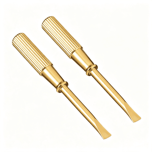 EXLEAF 2Pcs Bracelet Screwdriver Stainless Steel,Screwdriver for Bracelets,Mini Screw Driver Jewelry Repair Tools,Bracelet Repair Screwdrivers with Non-Slip Handle,Gold