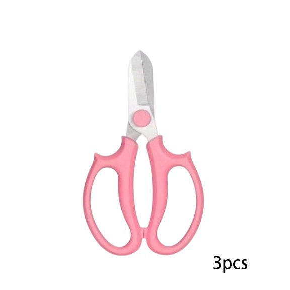 EXLEAF 3 Pcs Garden Scissors Floral Shears,Professional Floral Scissors with Comfortable Grip Handle,Premium Garden Pruning Shears for Plants Trimming and Fruit Picking Trimming,Pink