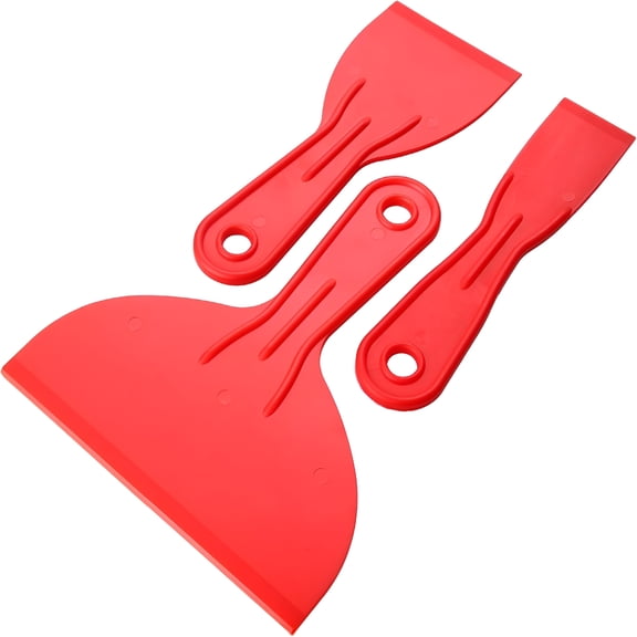 EXLEAF 3 Pcs Putty Knife, Flexible Plastic Paint Scraper Tool for Spackling, Spreader, Spackle, Putty Knife Scraper, Tamale Spreader Tool 3-Pack: 1-1/2", 3", 6"