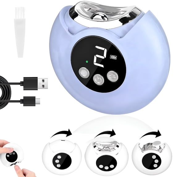 EXLEAF 3 in 1 Electric Nail Clippers Usb Rechargeable,Applicable for Baby,Kids and Adult,360° Rotating Automatic Nail Clippers,Purple