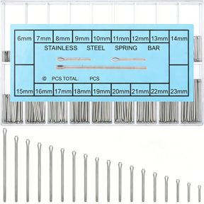 EXLEAF 360 Pcs Watch Band Pins, 6-23Mm Watch Pins Replacement Kit, Watch Link Cotter Pin Assortment, Stainless Steel Watch Bracelet Pin for Watchmaker Repair