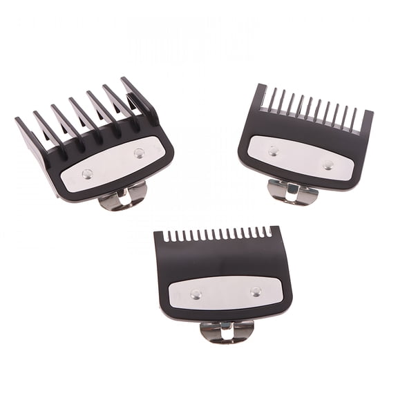 EXLEAF 3Pcs Hair Clipper Guards Guide Combs Trimmer Cutting Guides Styling Tools Attachment Compatible 1.5Mm 3Mm 4.5Mm Guards for Clippers
