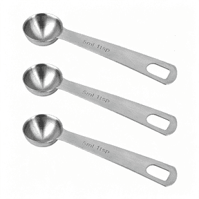 EXLEAF 3Pcs Measuring Spoon,Stainless Steel Table Spoons Measuring Spoons 1 Tsp Scoop Teaspoon 1/3 Tablespoon 5 Ml,5 Cc Metal Spoon Short Handle for Kitchen Tea Soup Ingredients (Short)