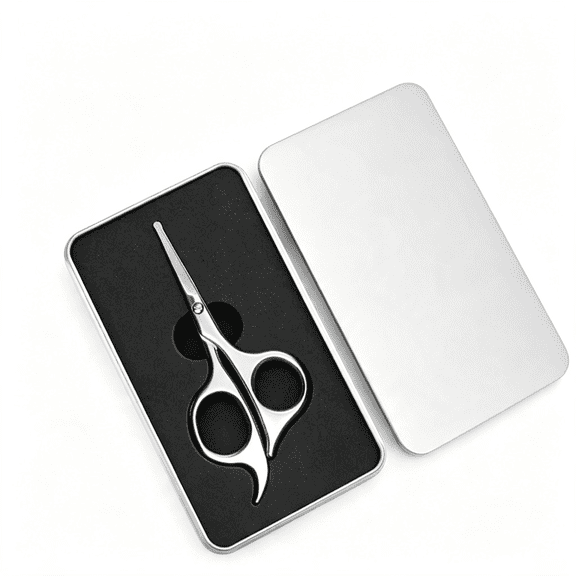 EXLEAF 4.7-Inch Small Women\U2019S Pubic Hair Scissors Round-Tip Scissors&Amp;Bikini Trimmer Safety Groomer for Sensitive Areas, Stainless Steel, Ergonomic Grip