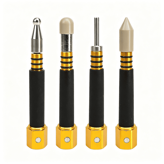 EXLEAF 4 PCS PDR Tap Down Tool, Pen Shape VIP Knockdown Remover, Portable Removable Tool Set Pieces for Car Body Anti Dent Removal Traceless Automobile Paintless Auto DIY Repair