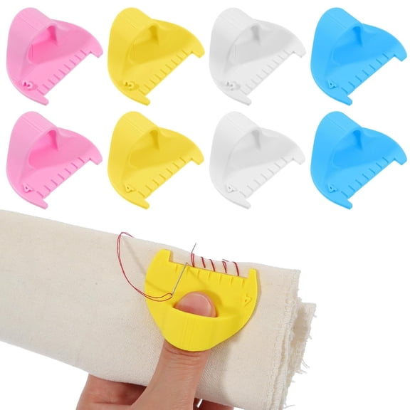 EXLEAF 4 Pcs Edge Stitch Lock and Sewing Gauge (3Mm/4Mm) Edge Sewing Tool Sewing Templates Rulers Needle Gauge Quilting Ruler Measuring Tool Seam Guide Ruler for Straight Stitching
