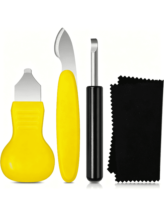 4 Pcs Watch Back Removal Tool,Premium Battery Replacement Set,Pry Back Case Opener with Cleaning Cloth,Watch Back Removal&Case Opening Tool Watches Repair Kits