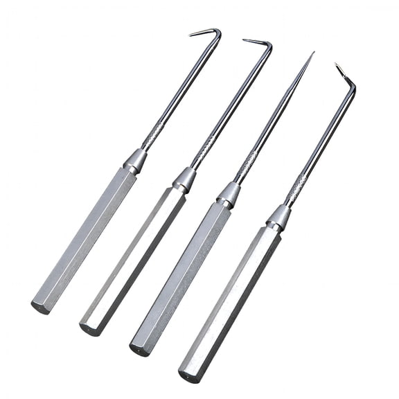 EXLEAF 4-Piece Precision Hook and Pick Set for Automotive | Aluminum Handle