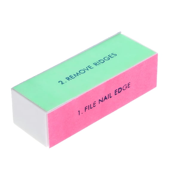 EXLEAF 4-Way Nail Buffer Block - 3.54" Manicure Nail Files Buffer, Sanding Polisher for Acrylic Natural Nails, Shines Smooths Fingernails, Nail Art Care Kit for Home Salon Use