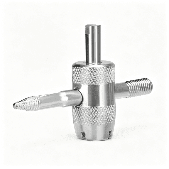 EXLEAF 4-Way Valve Core Tool Tire Valve Tools, 4-In-1 Tyre Valve Core Tool Tire Stem Core Wrench, Multifunctional 4 Way Valve Stem Remover Tire Repair Tool for Car Motorcycle Bicycle