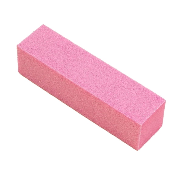 EXLEAF 4-in-1 Nail Buffer Block, Pink Nail Care File for Manicure & Pedicure, Gentle Smoothing & Polishing Tool for Home Spa