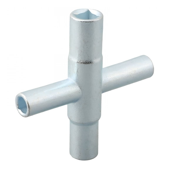 EXLEAF 4-in-1 Water Meter Key and Sillcock Key, Heavy Duty 40Cr Steel Faucet Wrench for Outdoor Spigot, Valve Maintenance, and Emergency Shut-Off