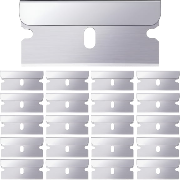 EXLEAF 40 Pcs Carbon Steel Straight Razor Blades, Single Edge Utility Replacement