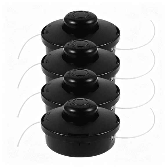 EXLEAF 4Pcs Grass Head Attachments Mower Part Trimmer Cutter Head Universal Trimmer Head Replacement Grass Cutter Trimmer Head Trimming Head Garden Edging Black Plastic