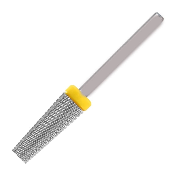 EXLEAF 5 in 1 Nail Drill Bits,6 * 16Mm Flat Top Tapered Professional Tungsten Carbide Bit for Gel Polish & Base Removal,Electric File Manicure Drills Accessories Tool,Xf