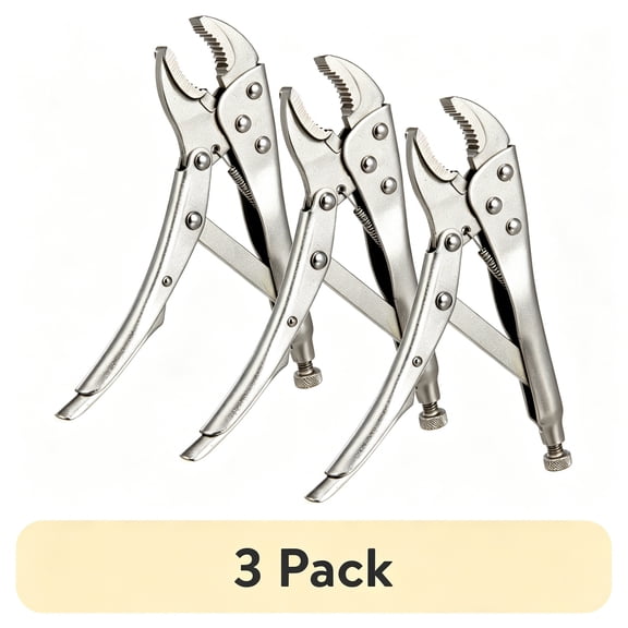 EXLEAF 5 Inch Locking Pliers 3 Pack, Heavy Duty Vice Grips for Automotive Repair, DIY Projects & Home Improvement, Durable Workshop Tool with Adjustable Locking Mechanism