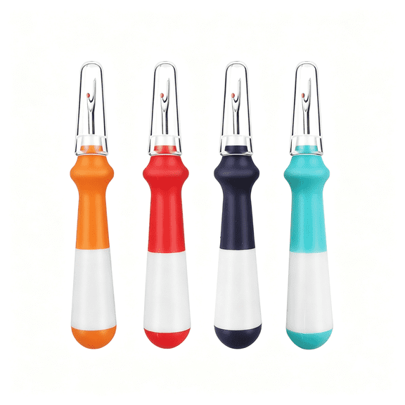 EXLEAF 5 Pieces Ergonomic Grip Seam Ripper, Colorful Large Thread Remover for Sewing Crafting Removing Embroidery Hems and Seams 5 Pieces Seam Rippers for Sewing