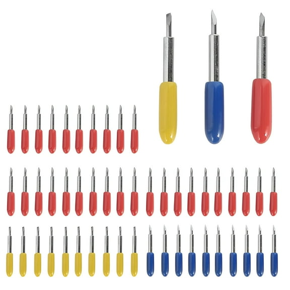 EXLEAF 50 Pcs Replacement Cutting Blades for Cricut Maker 3, Explore Air 2 & 3, Fine, Standard & Deep