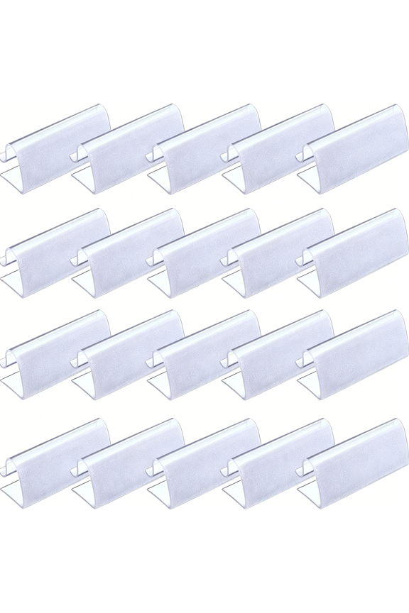 50 Pieces Transparent Clear Table Skirting Clips Plastic Tablecloth Clips Holder Clamps for Tablecover 3/4 Inch,1 Inch with Hook Loop for Indoor Outdoor Wedding Picnic Camping Events