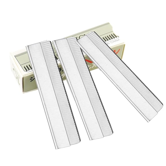 EXLEAF 50Pcs Single Edge Razor Blades,Stainless Steel Straight Razor Blade Refills,Eyebrow Trimmer Facial Hair Blades for Women and Men