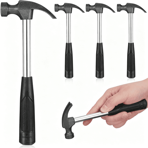 EXLEAF 5Pcs Mini Claw Hammer Rubber Handle Household Carpet Wall Nail Remover with Non-Slip Shock Absorber for Home