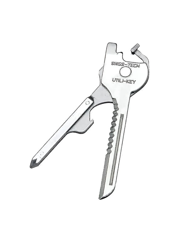 6 in 1 Stainless Steel Utili-Key, Mini Multi-Tool Keychain with Screwdrivers for Everyday Carry, Quick Repairs, DIY Tasks, Camping, and Outdoor Activities